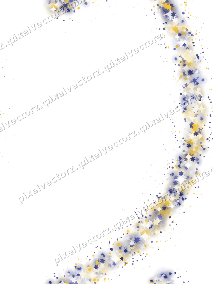 Nahtloser Glitzerbogen aus Sternen auf transparentem Grund