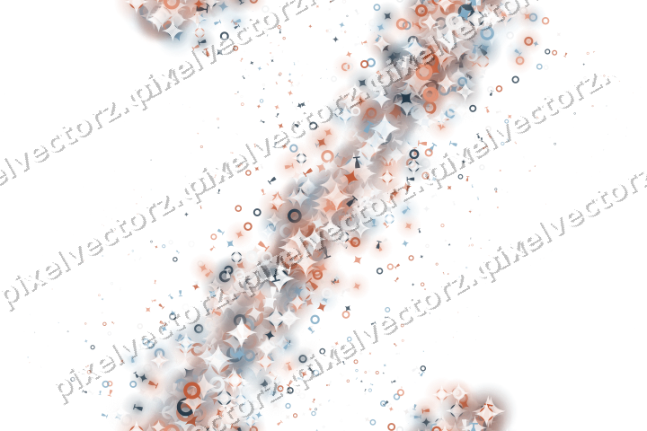 Nahtloses Glitzerband in Orange und Türkis auf transparentem Grund