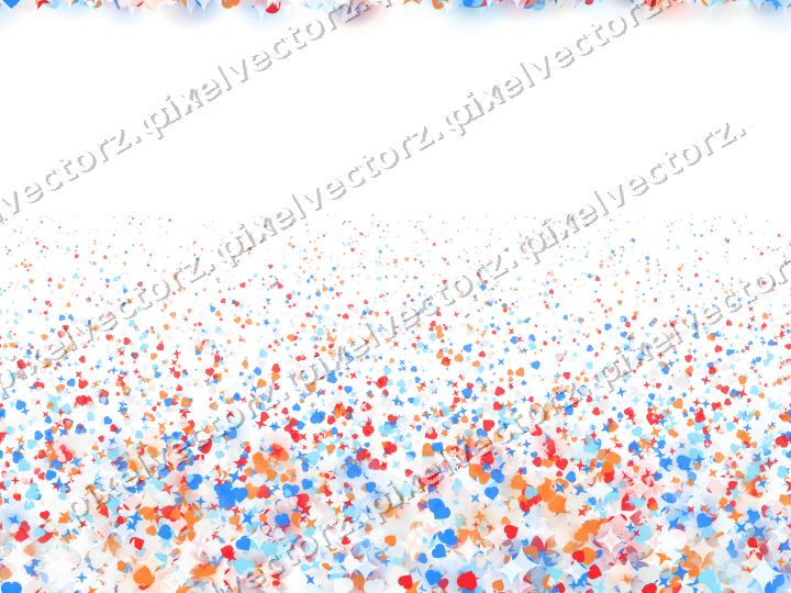Nahtloser Glitzeraufstieg in Blau und Rot auf transparentem Grund