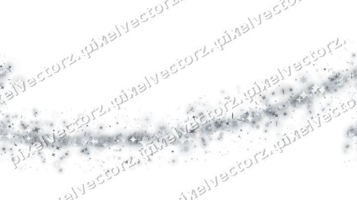 Nahtloser Glitzerbogen aus Sternen und Funken auf transparentem Grund