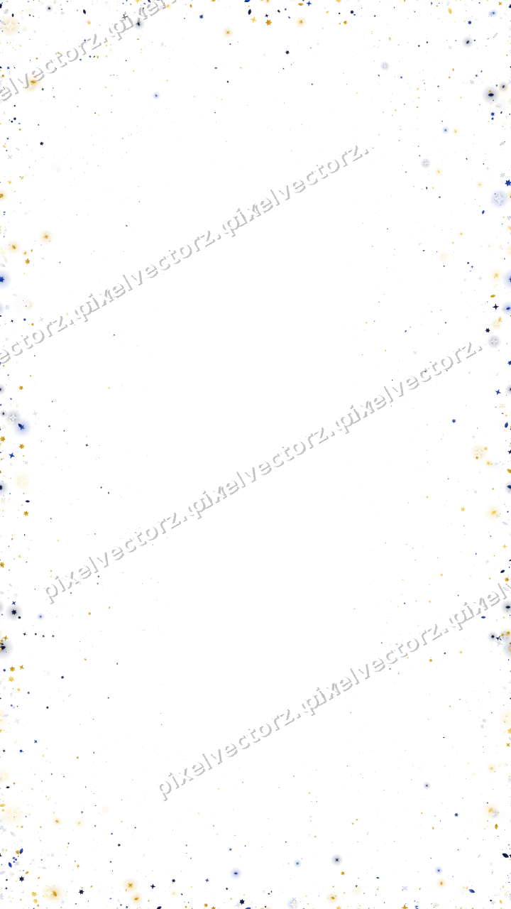 Nahtlose Glitzervignette in Bernstein und Blau auf transparentem Grund