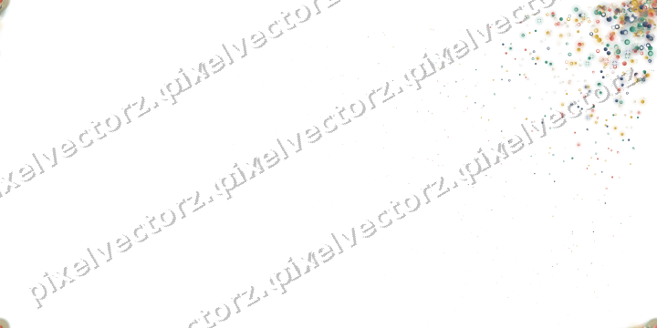 Nahtloser Glitzerfächer aus Punkten und Ringen auf transparentem Grund