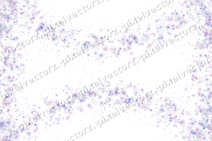 Nahtloser Glitzerkranz aus Sternen in Violett auf transparentem Grund