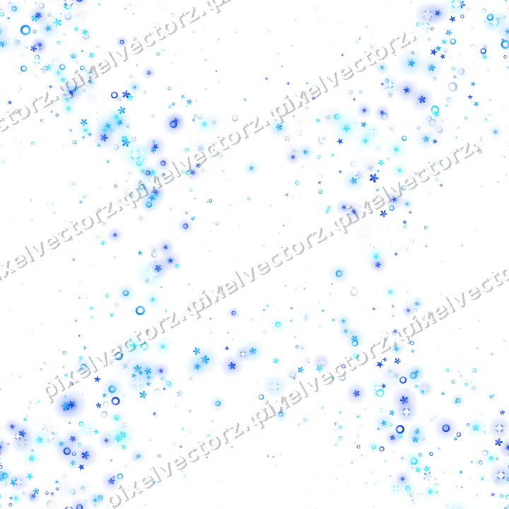 Nahtloser Glitzerkranz aus Sternen und Blüten auf transparentem Grund