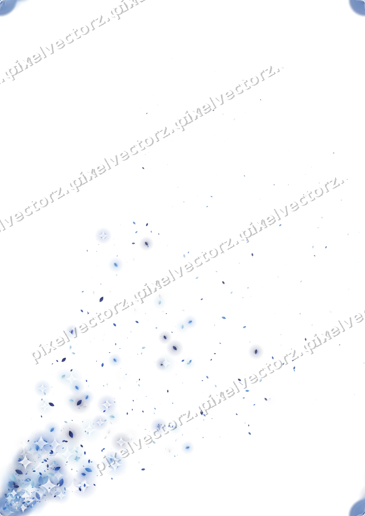 Nahtloser Glitzerfächer aus Tropfen in Blau auf transparentem Grund