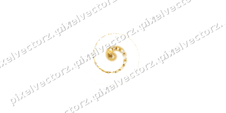 Nahtlose Glitzerspirale aus Punkten auf transparentem Grund