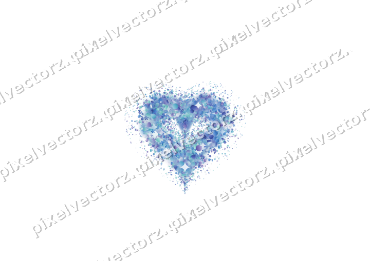 Nahtloses Glitzerherz aus Herzen und Blüten auf transparentem Grund