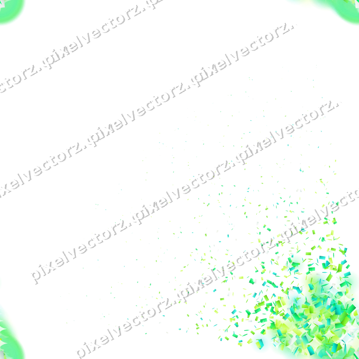 Nahtloser Glitzerfächer in Grün und Limette auf transparentem Grund