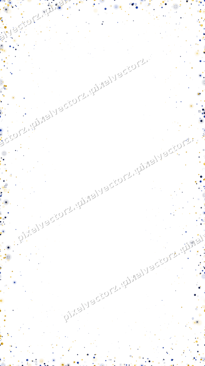 Nahtlose Glitzervignette in Bernstein und Blau auf transparentem Grund