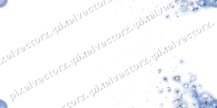 Nahtloser Glitzerfächer aus Splittern in Blau auf transparentem Grund