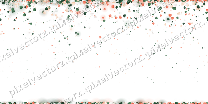 Nahtloser Glitzerregen aus Herzen auf transparentem Grund