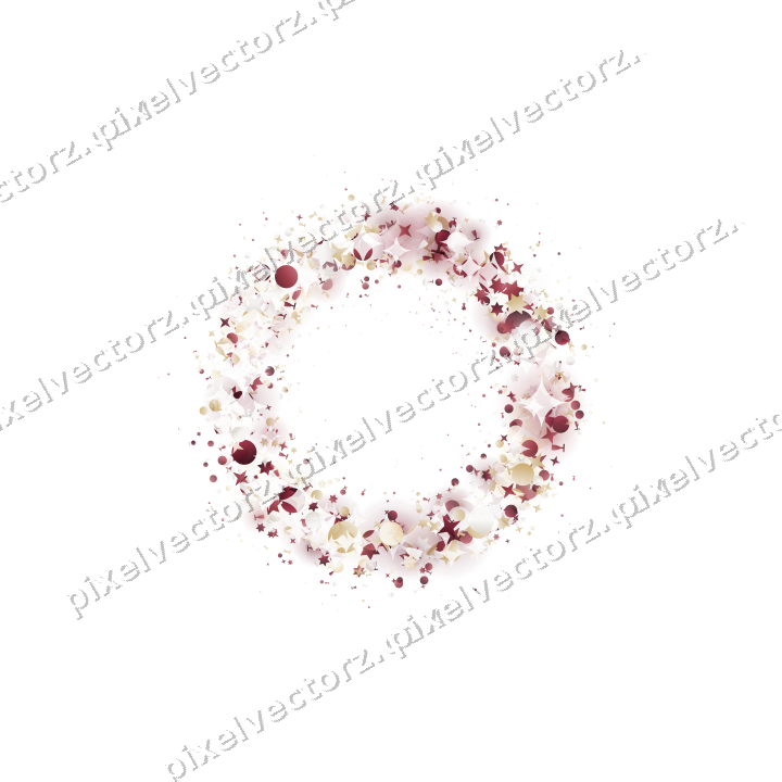 Nahtloser Glitzerkranz in Dunkelrosa und Rot auf transparentem Grund