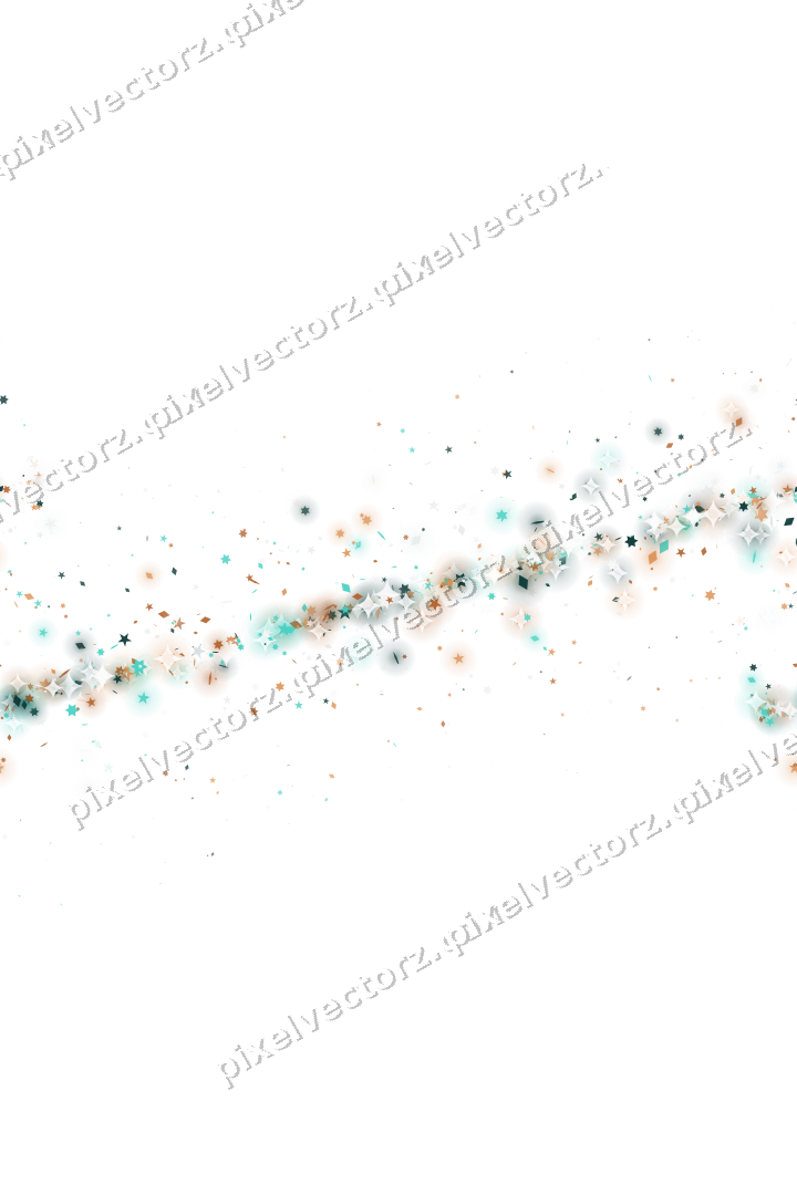 Nahtloses Glitzerband aus Sternen und Rauten auf transparentem Grund