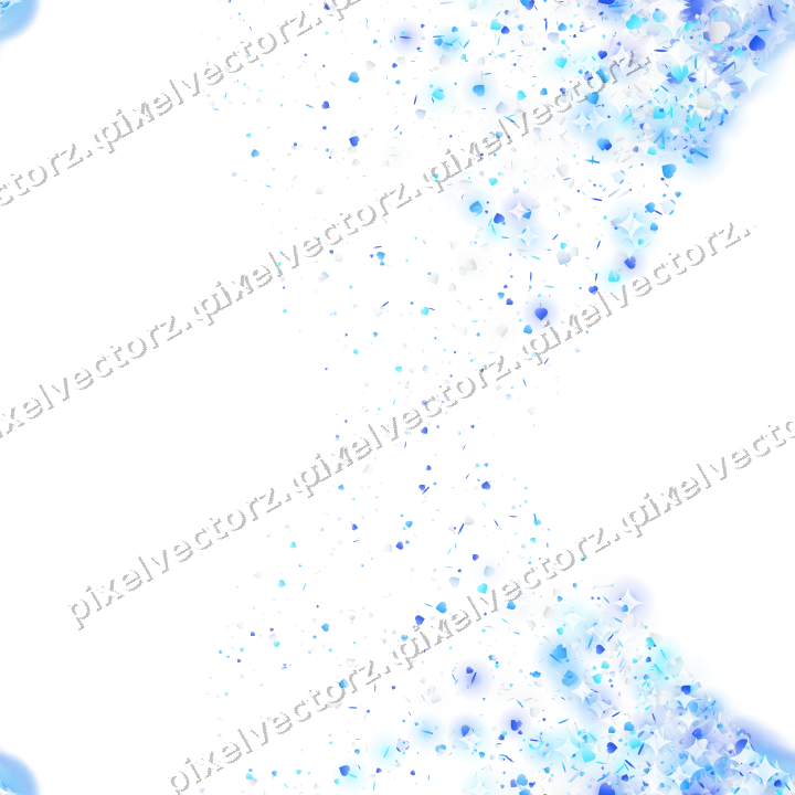 Nahtloser Glitzerfächer in Türkis und Blau auf transparentem Grund