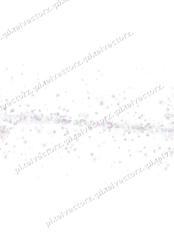 Nahtloses Glitzerband aus Sternen und Herzen auf transparentem Grund