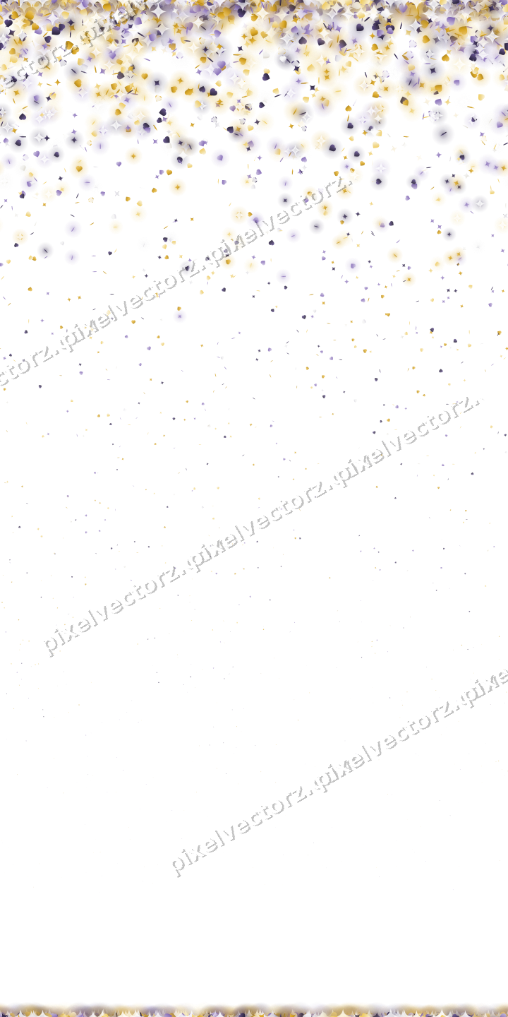 Nahtloser Glitzerregen aus Funken und Herzen auf transparentem Grund