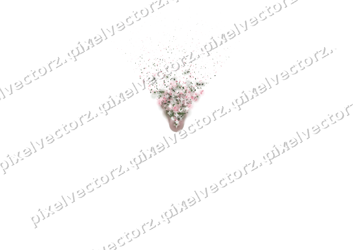 Nahtloser Glitzerfächer aus Tropfen in Rosa auf transparentem Grund