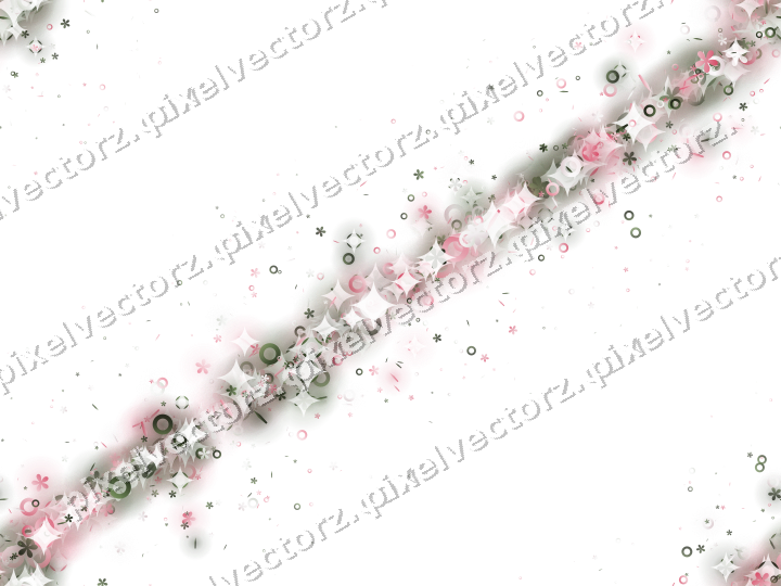 Nahtloses Glitzerband aus Blüten und Ringen auf transparentem Grund