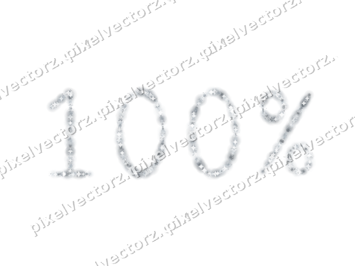 Nahtlose Glitzerzahl 100% aus Schneeflocken auf transparentem Grund