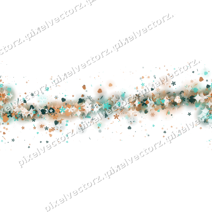 Nahtloses Glitzerband in Orange und Petrol auf transparentem Grund