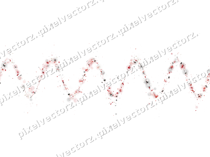 Nahtlose Glitzerwelle aus Sternen und Konfetti auf transparentem Grund