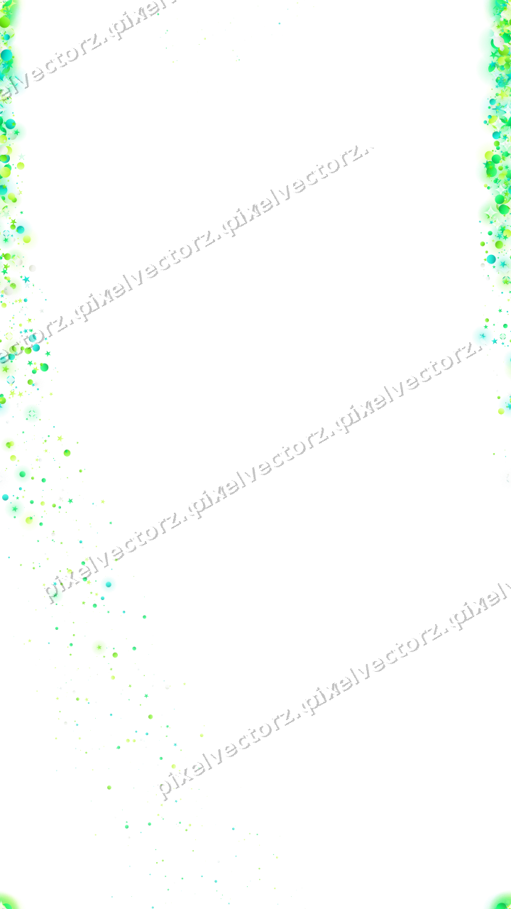 Nahtloser Sternenschweif in Grün und Limette auf transparentem Grund
