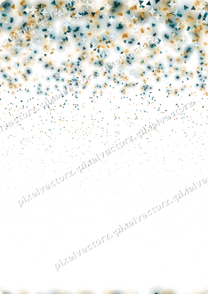 Nahtloser Glitzerregen aus Sternen und Tropfen auf transparentem Grund