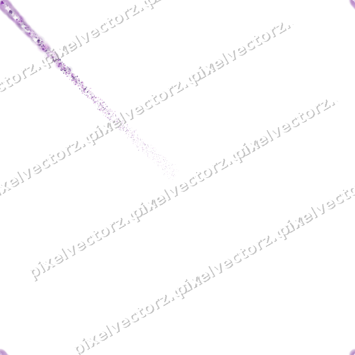 Nahtloser Sternenschweif in Violett auf transparentem Grund