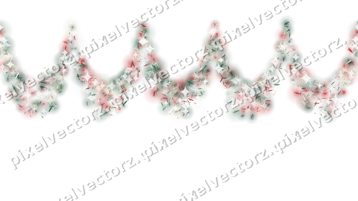 Nahtlose Glitzergirlande aus Splittern auf transparentem Grund