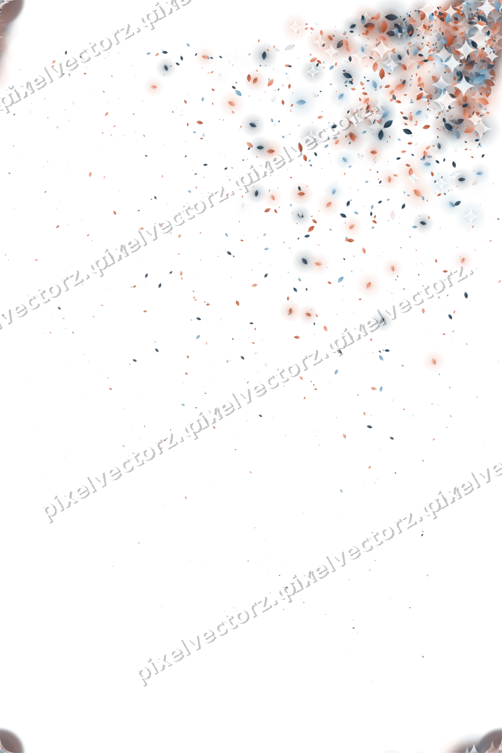 Nahtloser Glitzerfächer aus Tropfen in Orange auf transparentem Grund