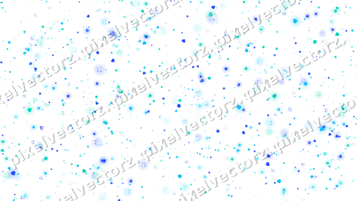 Nahtlose Glitzerstreuung aus Herzen in Türkis auf transparentem Grund