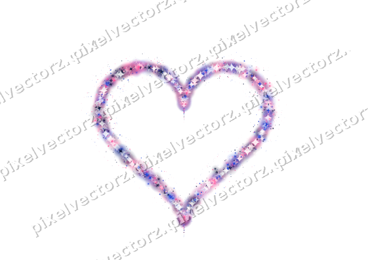 Nahtloses Glitzerherz aus Funken in Rosa auf transparentem Grund