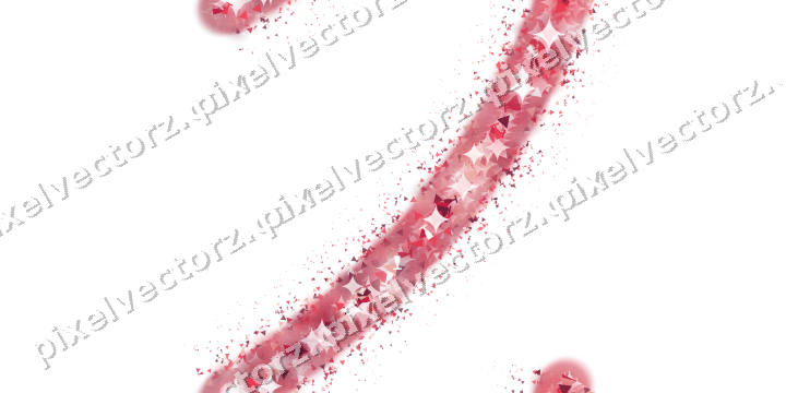 Nahtloser Glitzerbogen in Rosa und Rot auf transparentem Grund