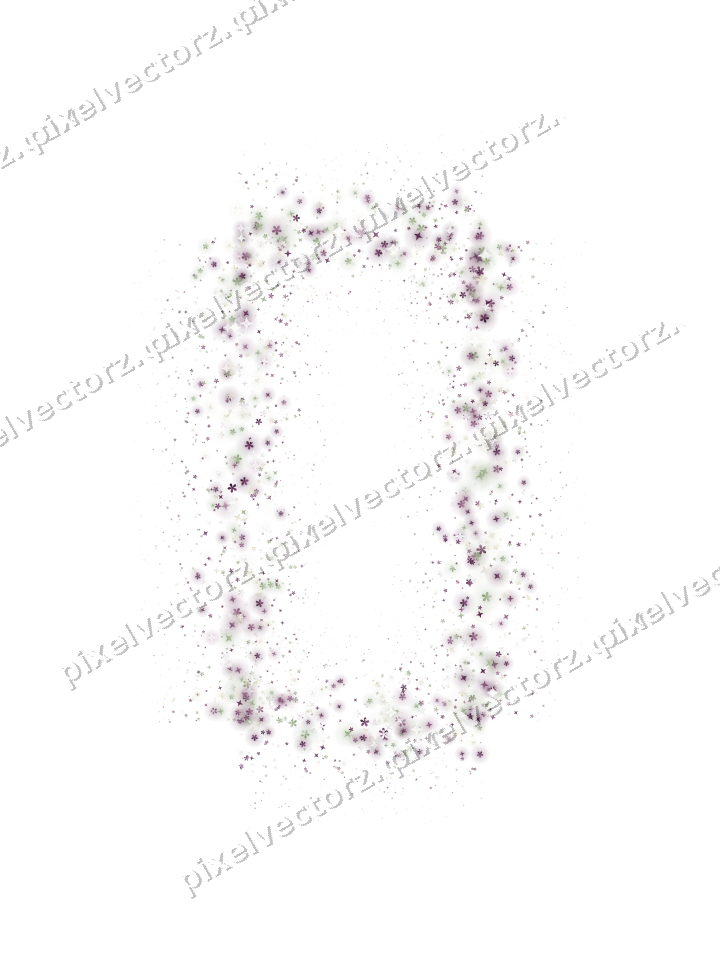 Nahtloser Glitzerrahmen aus Sternen und Blüten auf transparentem Grund