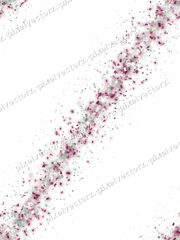Nahtloses Glitzerband aus Konfetti auf transparentem Grund