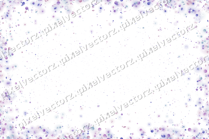 Nahtlose Glitzervignette in Violett und Blau auf transparentem Grund
