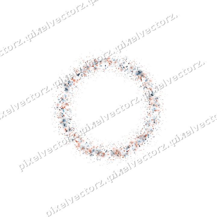 Nahtloser Glitzerkranz in Orange und Türkis auf transparentem Grund