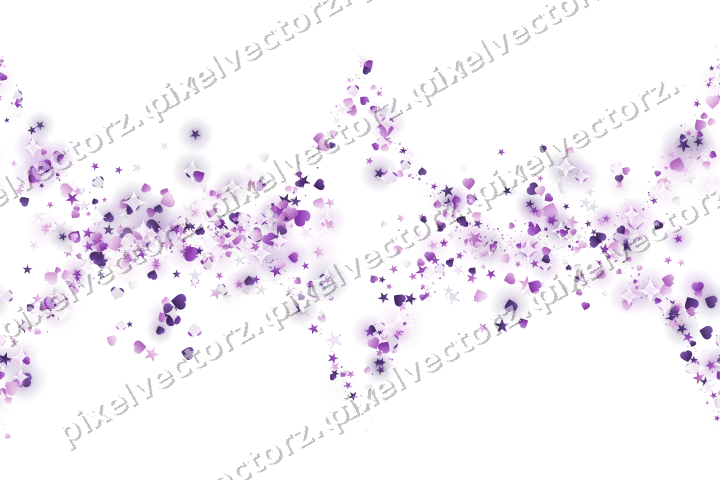 Nahtlose Glitzergirlande in Violett auf transparentem Grund