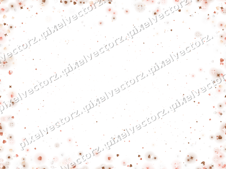 Nahtlose Glitzervignette aus Funken und Herzen auf transparentem Grund