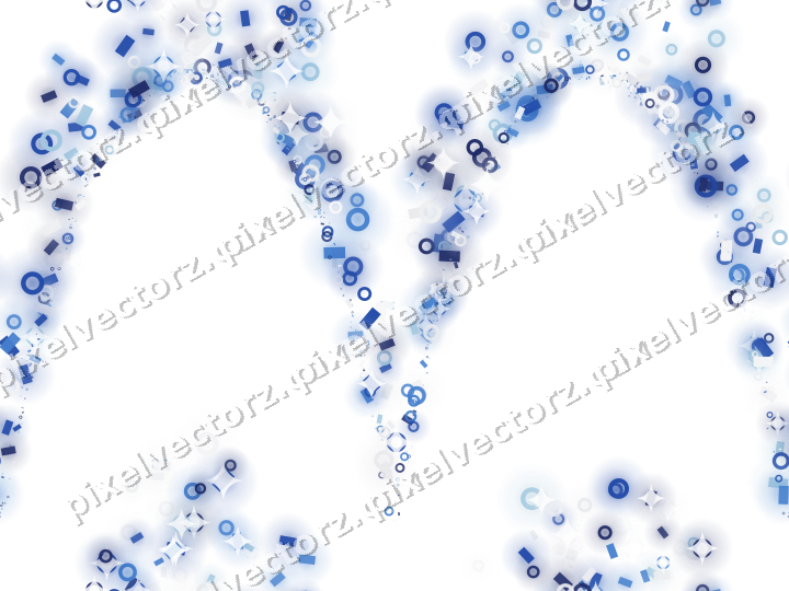 Nahtlose Glitzergirlande in Blau und Türkis auf transparentem Grund