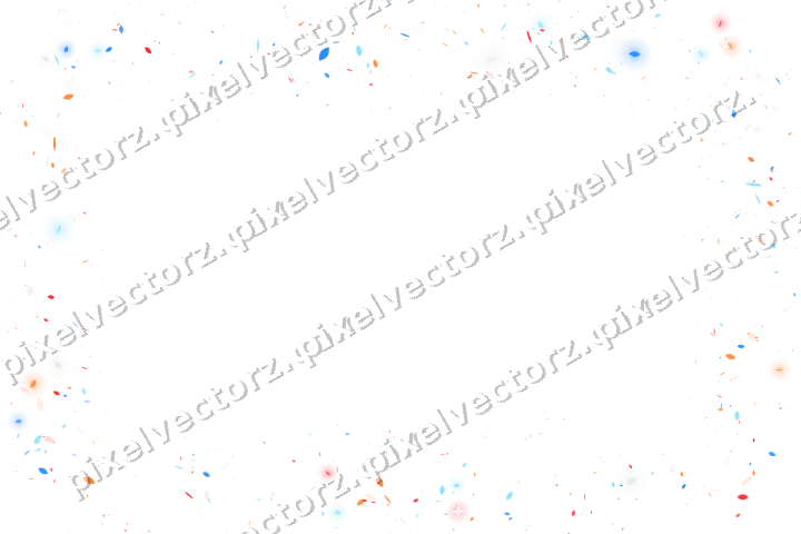 Nahtloser Glitzerrahmen in Blau und Rot auf transparentem Grund