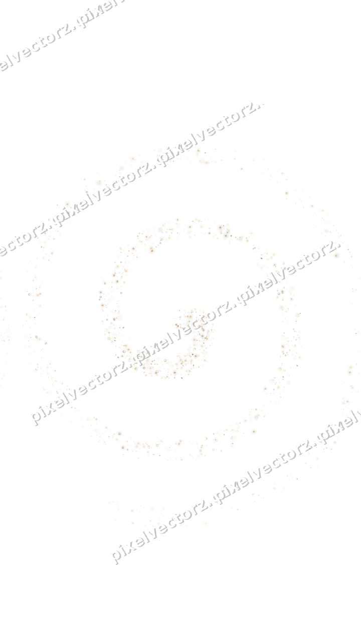 Nahtlose Glitzerspirale aus Funken und Tropfen auf transparentem Grund