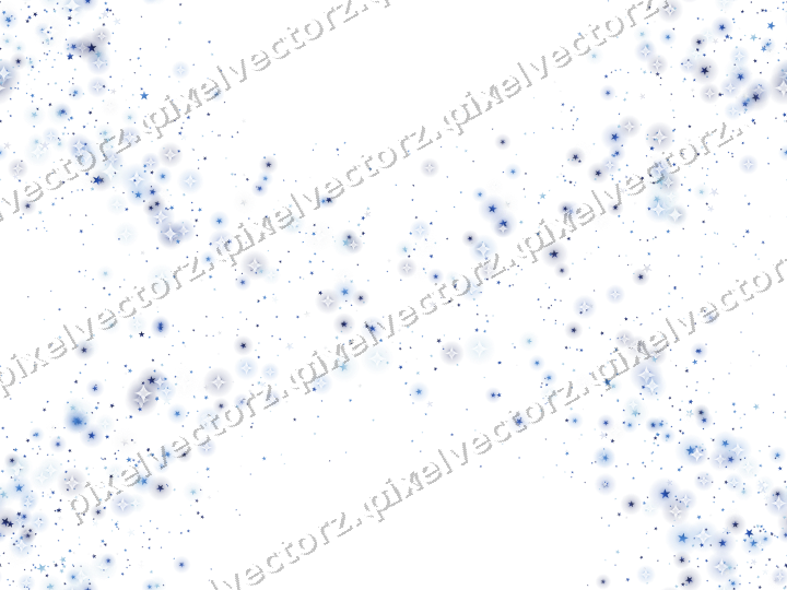 Nahtloser Glitzerkranz aus Sternen in Blau auf transparentem Grund