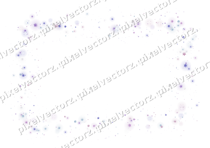 Nahtloser Glitzerrahmen aus Sternen in Violett auf transparentem Grund