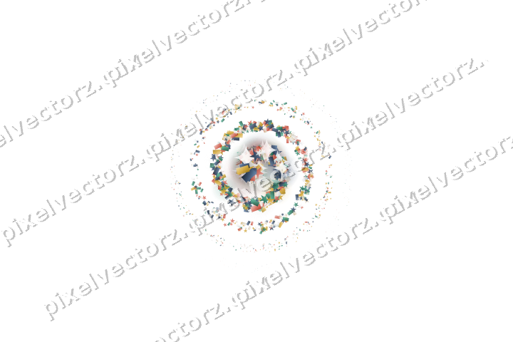 Nahtlose Glitzerspirale in Bernstein und Grün auf transparentem Grund