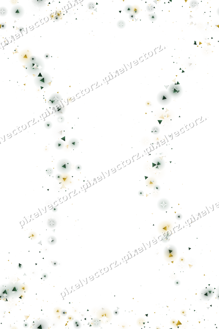 Nahtloser Glitzerkranz aus Dreiecken auf transparentem Grund