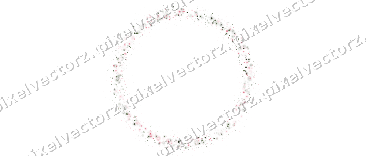Nahtloser Glitzerkranz aus Tropfen und Punkten auf transparentem Grund