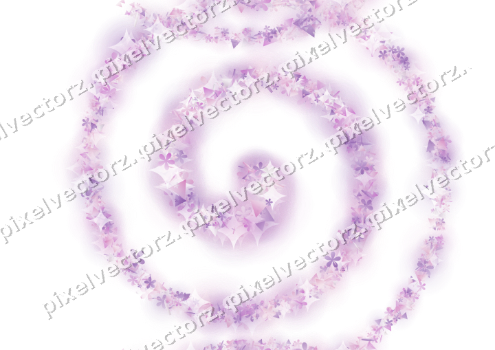 Nahtlose Glitzerspirale in Magenta und Violett auf transparentem Grund