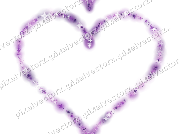 Nahtloses Glitzerherz in Violett auf transparentem Grund