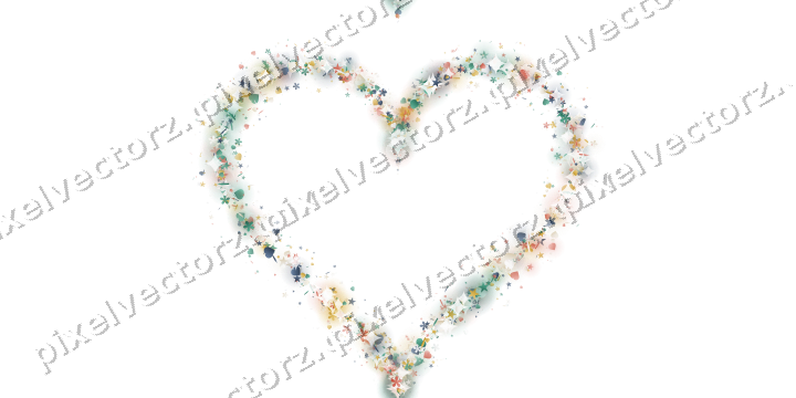 Nahtloses Glitzerherz aus Sternen und Herzen auf transparentem Grund